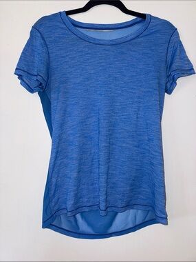 Lululemon Women’s Short Sleeve Heathered Blue Performance Tee